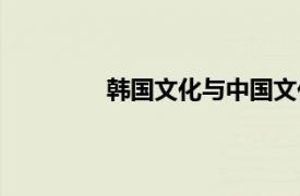 韓國文化與中國文化的關系（韓國文化）