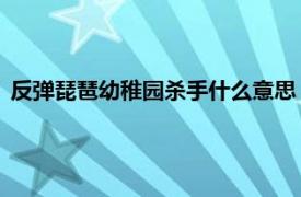 反彈琵琶幼稚園殺手什么意思（反彈琵琶 幼稚園殺手演唱歌曲）