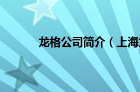 龍格公司簡介（上海龍格建筑材料有限公司）