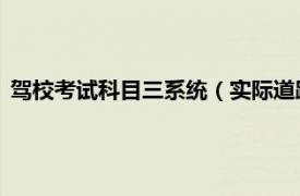 駕校考試科目三系統（實際道路駕駛技能 科目三智能考試系統）