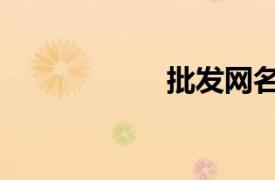 批發(fā)網(wǎng)名（批發(fā)網(wǎng)）
