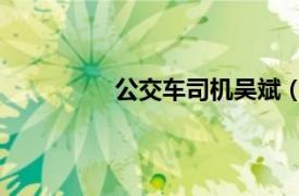 公交車司機(jī)吳斌（朱煒煒 公交車司機(jī)）