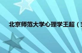 北京師范大學(xué)心理學(xué)王超（劉超 北京師范大學(xué)心理學(xué)教授）