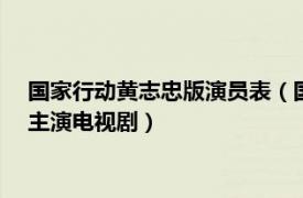 國家行動黃志忠版演員表（國家行動 2021年高群書執(zhí)導黃志忠主演電視劇）