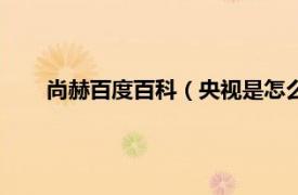 尚赫百度百科（央視是怎么說尚赫的相關內容簡介介紹）