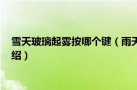 雪天玻璃起霧按哪個鍵（雨天玻璃起霧按哪個鍵相關內容簡介介紹）