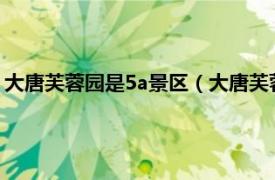 大唐芙蓉園是5a景區（大唐芙蓉園 陜西省西安市5A級旅游景區）