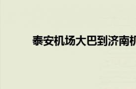 泰安機場大巴到濟南機場多長時間（泰安機場）