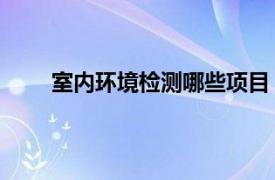 室內環境檢測哪些項目（室內環境檢測 科學活動）