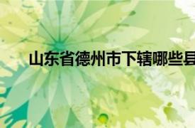 山東省德州市下轄哪些縣市（德州 山東省轄地級市）