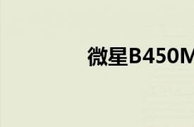 微星B450M迫擊炮最大值