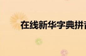 在線新華字典拼音（在線新華字典）