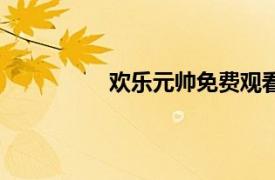 歡樂(lè)元帥免費(fèi)觀(guān)看完整版（歡樂(lè)元帥）