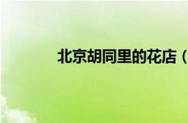 北京胡同里的花店（百花深處 北京胡同名）