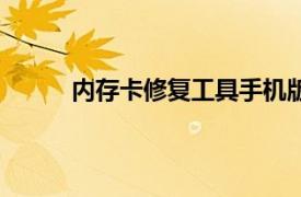 內存卡修復工具手機版下載（內存卡修復工具）