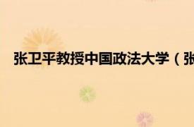 張衛平教授中國政法大學（張衛平 天津大學法學院卓越教授）