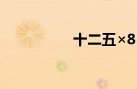 十二五×8（十二五末）