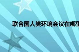 聯合國人類環境會議在哪里召開（聯合國人類環境會議）