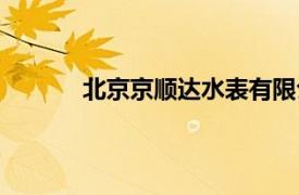 北京京順達水表有限公司（北京順水水表廠）