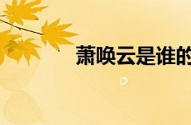 蕭喚云是誰的女兒（蕭喚云）