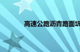 高速公路瀝青路面坑槽破壞原因及修補工藝