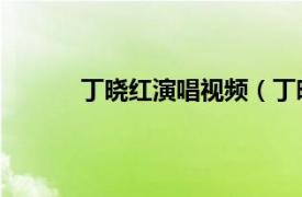 丁曉紅演唱視頻（丁曉紅 中國內地歌唱演員）