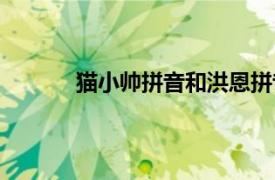 貓小帥拼音和洪恩拼音哪個好（貓小帥拼音）