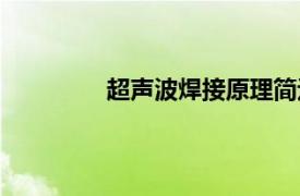 超聲波焊接原理簡述（超聲波焊接原理）