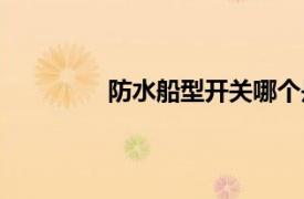 防水船型開關哪個是開（防水船型開關）