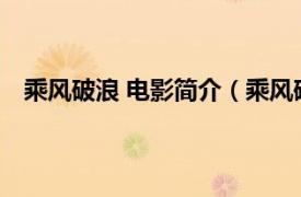 乘風破浪 電影簡介（乘風破浪 2021年何佳男執導電影）