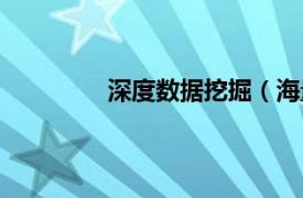 深度數據挖掘（海量數據挖掘技術研究）