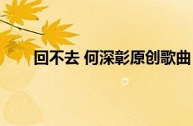 回不去 何深彰原創歌曲（回不去 何深彰演唱歌曲）