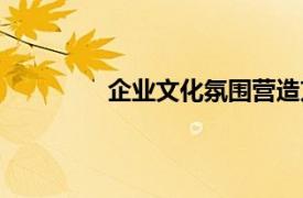 企業文化氛圍營造方案（企業文化氛圍）