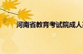 河南省教育考試院成人高考（河南省教育考試院）