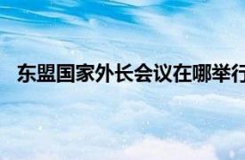 東盟國家外長會議在哪舉行（中國—東盟10 1外長會議）
