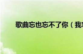 歌曲忘也忘不了你（我忘不了你 張智霖演唱歌曲）