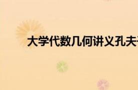 大學代數幾何講義孔夫子舊書網（大學代數幾何）