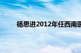 楊思進2012年任西南醫科大學附屬中醫醫院院長