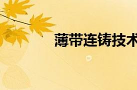 薄帶連鑄技術（薄帶連鑄機）