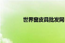 世界窗皮具批發網（世界窗包包批發網）