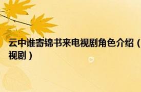 云中誰寄錦書來電視劇角色介紹（云中誰寄錦書來 2021年郭會中執導的電視劇）