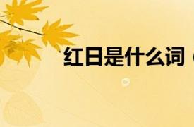 紅日是什么詞（紅日 漢語詞匯）