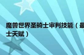 魔獸世界圣騎士審判技能（最終審判 網絡游戲《魔獸世界》圣騎士天賦）