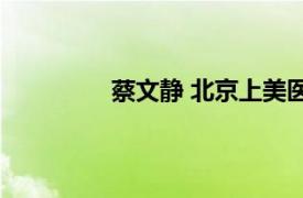 蔡文靜 北京上美醫療美容診所執業醫師