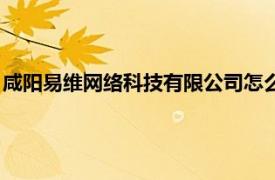 咸陽易維網絡科技有限公司怎么樣（咸陽易維網絡科技有限公司）