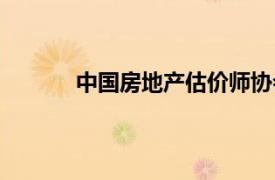 中國房地產(chǎn)估價師協(xié)會（房地產(chǎn)估價師協(xié)會）