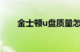 金士頓u盤質(zhì)量怎么樣（金士頓U盤）