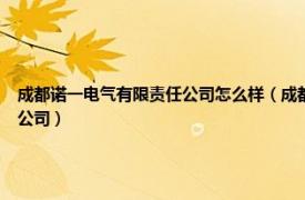 成都諾一電氣有限責(zé)任公司怎么樣（成都諾一電氣有限責(zé)任公司 成都諾一電氣有限責(zé)任公司）