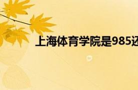 上海體育學院是985還是211（上海體育學院）