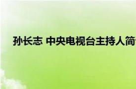 孫長志 中央電視臺主持人簡介（孫長志 中央電視臺主持人）